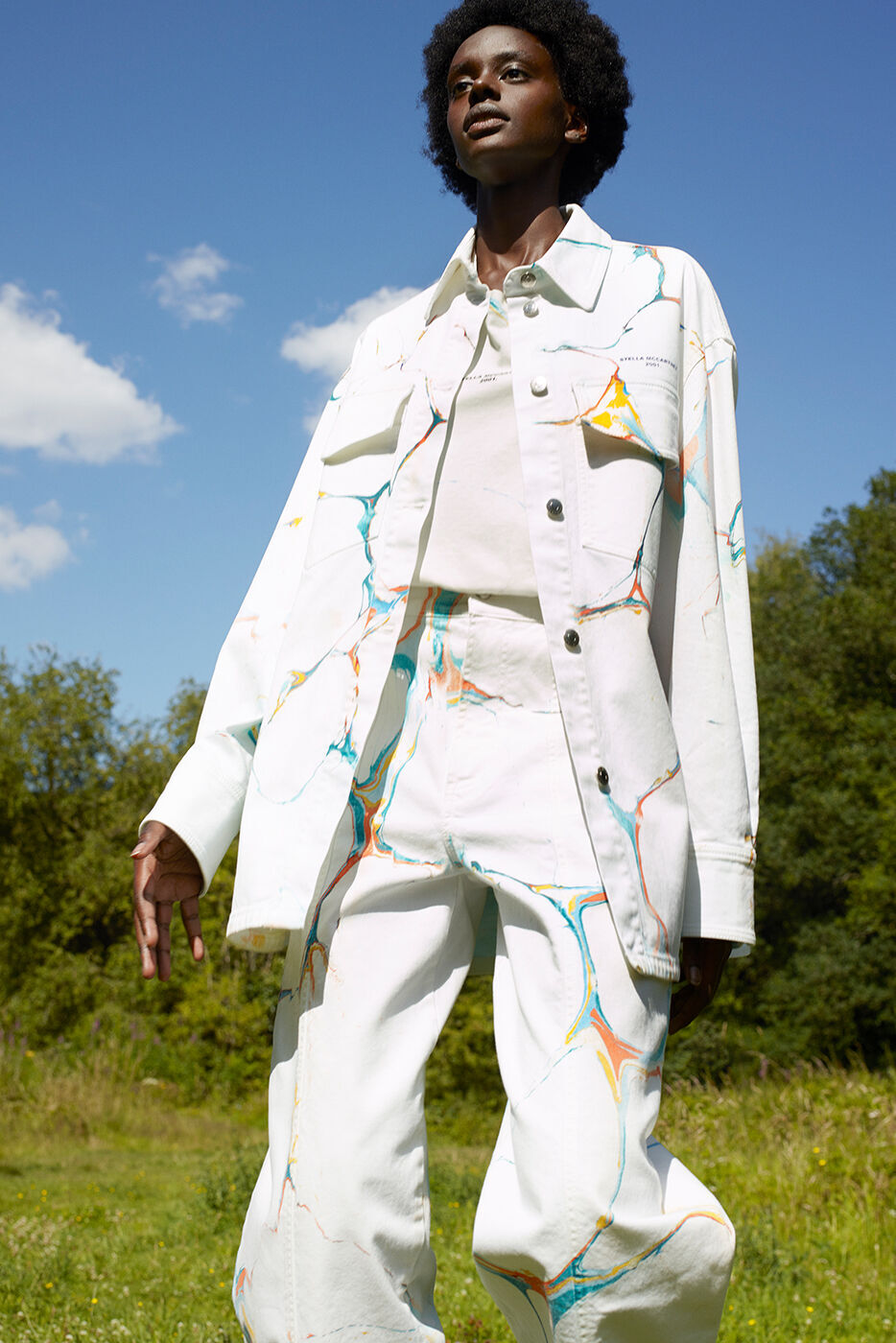 Stella McCartney Summer 2021 Collection Denim Jeans Marble